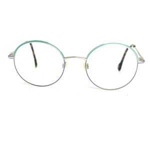 OWP Germany 1448 200 Round Silver Multicolor Eyeglasses Frames 50-20-135 Vintage